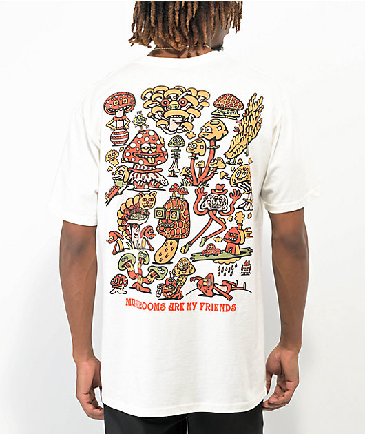 Killer Acid Mushroom Friends Natural T-Shirt