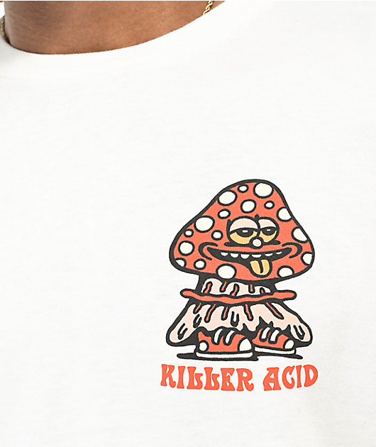 Killer Acid Mushroom Friends Natural T-Shirt