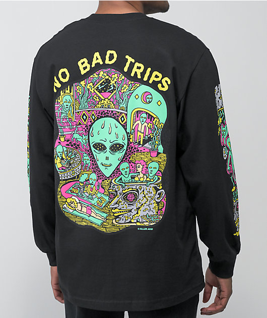 Killer Acid No Bad Trips Black Long Sleeve T-Shirt