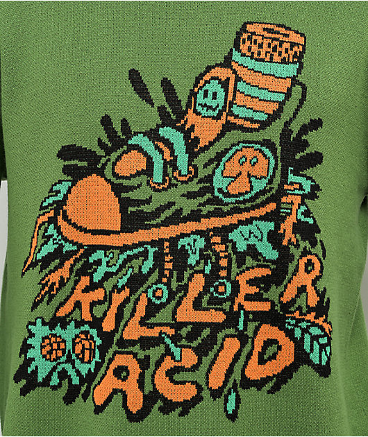 TBPR ⭐️ACID LOGO KNIT SWEATER グリーン　Lサイズ TBPR ⭐️ACID LOGO KNIT SWEATER グリーン Lサイズ Acid-Sweater