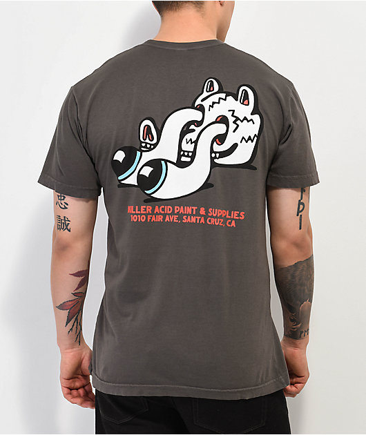 Killer Acid Paint Supplies Charcoal T-Shirt