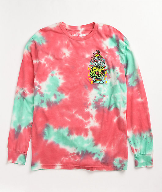 Killer Acid Pay No Mind Pink & Blue Tie Dye Long Sleeve T