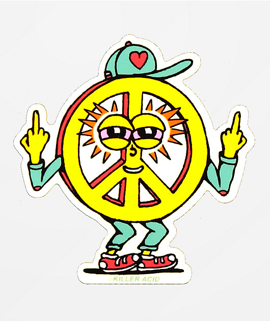 Killer Acid Peace, Love, FU Sticker