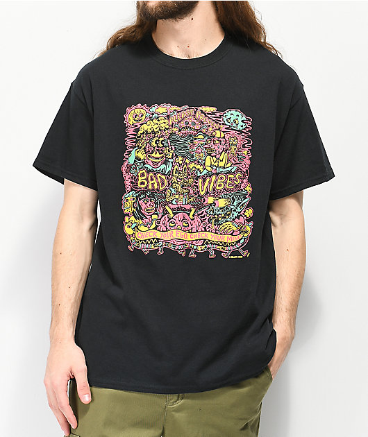 Killer Acid Prevent Bad Vibes Black T-Shirt