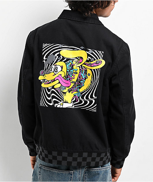Killer Acid Trippy Dog Black Work Jacket | Zumiez