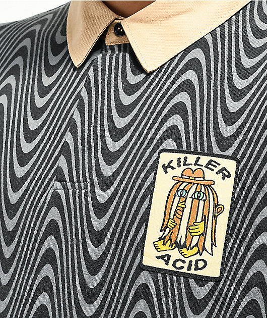 Killer Acid Wavy Rugby Long Sleeve Shirt