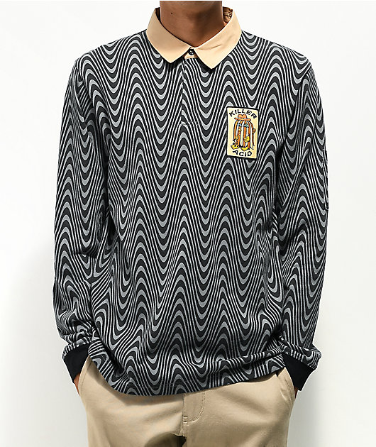 Killer Acid Wavy Rugby Long Sleeve Shirt