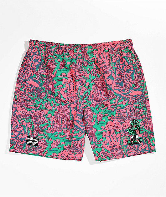 Pink and green hot sale shorts