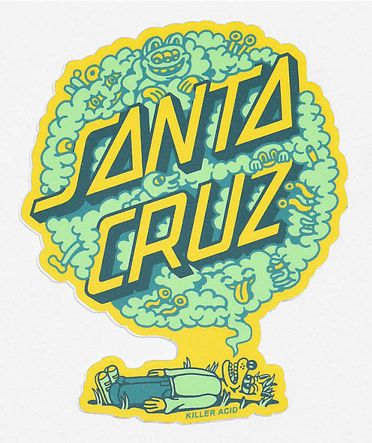Killer Acid x Santa Cruz Puff Dot Green Sticker | Zumiez Killer Acid x Santa Cruz Puff Dot Green Sticker | Zumiez