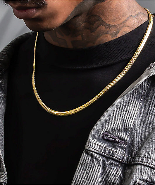 IFIX Big Heavy Faux Gold Herringbone Chain Necklace for Men Women 30 Inch  Long 12mm Thick, 90s Hip Hop Jewlery Chain Sparkling FAKE 18K Costume Gold  Chain | Amazon.com