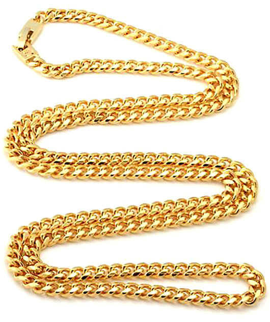 King Ice 5mm 14K Gold Cuban Curb 30" Chain