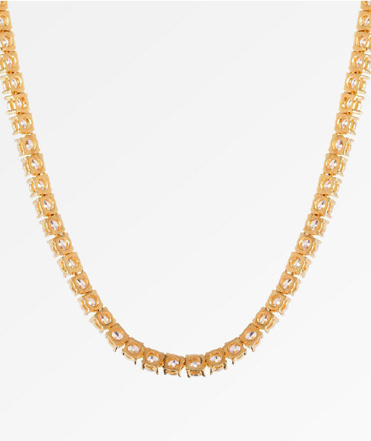 King Ice 5mm Gold Tennis Chain Necklace