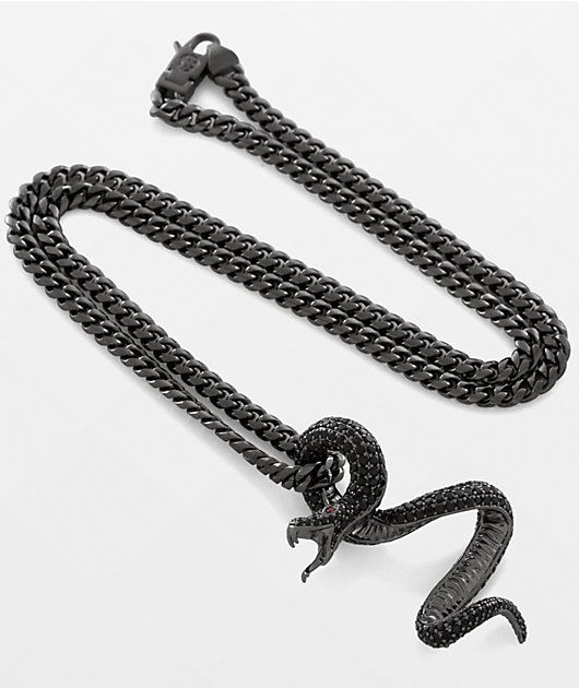 King Ice Black Viper 22" Necklace