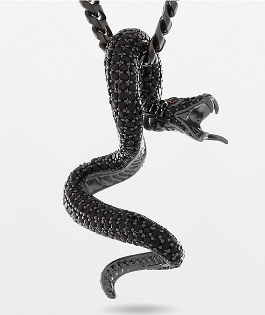 King Ice Black Viper 22" Necklace