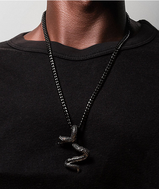 King Ice Black Viper 22" Necklace