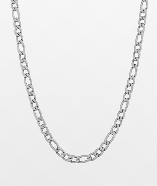 King Ice Figaro Silver 6mm Chain Necklace