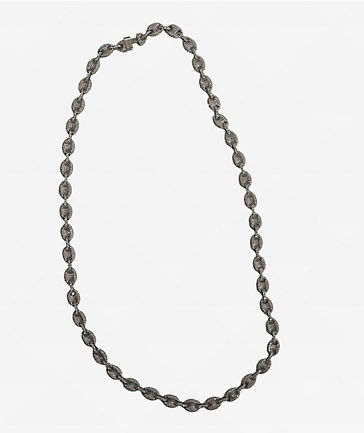 King Ice Iced Link 8mm 22" White Gold Chain Necklace