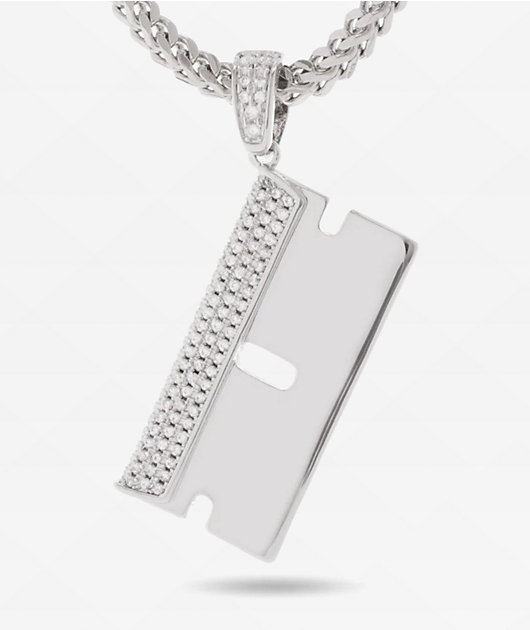 King Ice RZR Blade 20" White Gold Necklace