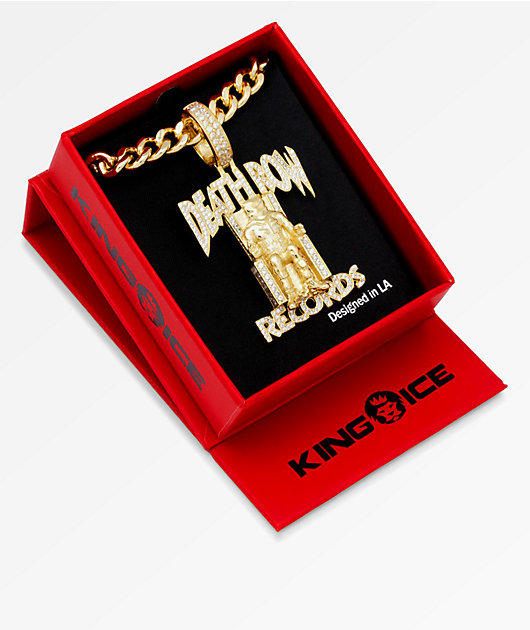 King Ice x Death Row Records Iced Pendant Necklace | Zumiez