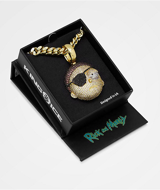 rick and morty iced out chain