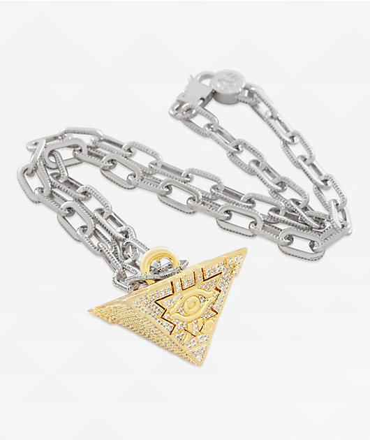 King Ice x Yu Gi Oh! Iced Millenium Puzzle Necklace | Zumiez
