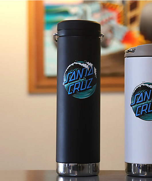 Klean Kanteen x Santa Cruz Wave Dot TKWide Black Water Bottle 20 oz