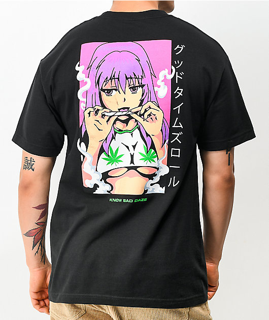Pink Bunny Girl T-Shirt Anime Shirt Aesthetic Senpai Tee Manga Tee Men's T- shirt Harajuku Ullzang T-shirt Funny Tees Male