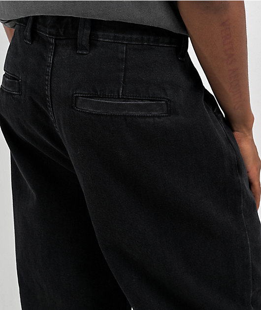 Krooked Eyes Black Denim Jeans