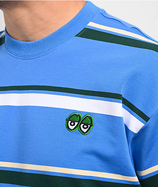 Krooked Eyes Blue Stripe T-Shirt