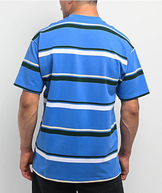 Krooked Eyes Blue Stripe T-Shirt