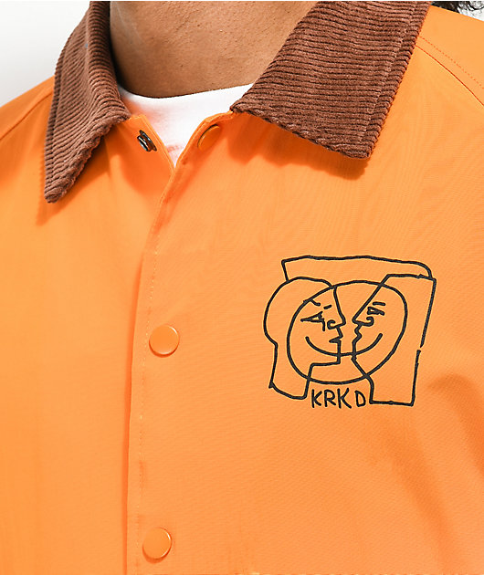 Krooked Moon Smile Orange Bomber Jacket