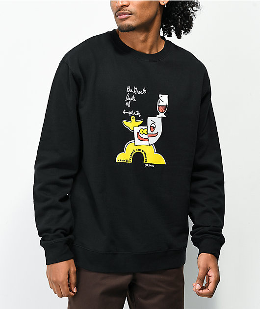 Krooked Simplicity Black Crewneck Sweatshirt