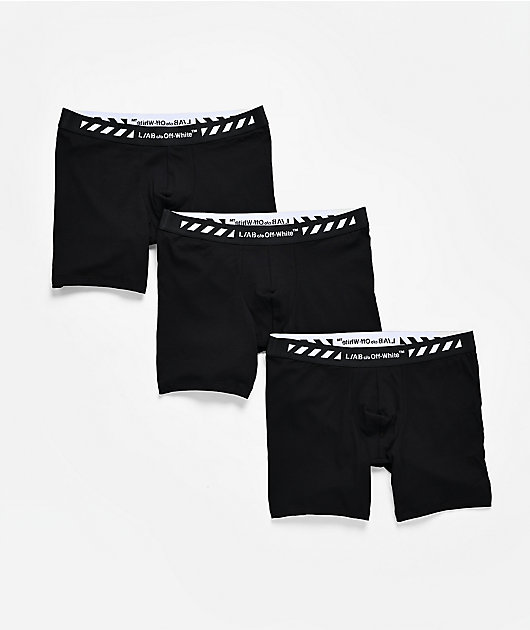 L/AB c/o Off-White™ Black 3 Pack 6-Inch Boxer Briefs