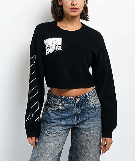 L/AB c/o Off-White™ Black Crop Sweater