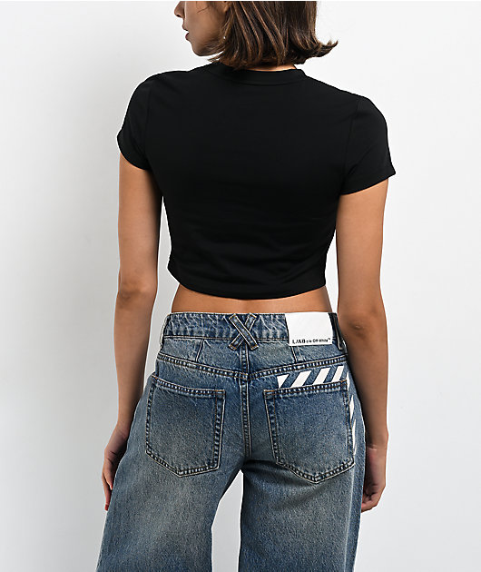 L/AB c/o Off-White™ Black Crop T-Shirt