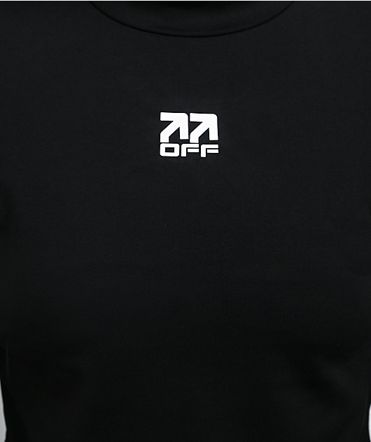 L/AB c/o Off-White™ Black Long Sleeve Crop T-Shirt