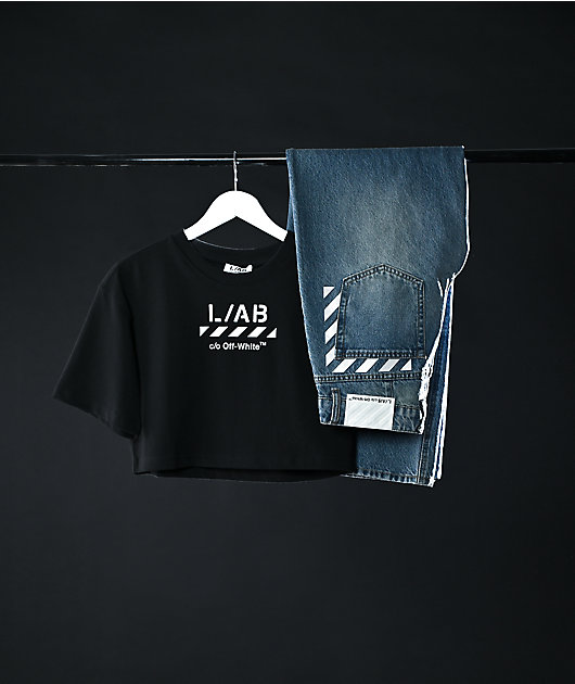 L/AB c/o Off-White™ Blue Wash Low Rise Baggy Jeans
