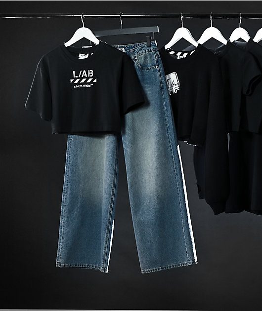 L/AB c/o Off-White™ Blue Wash Low Rise Baggy Jeans