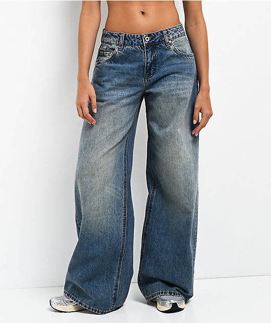 L/AB c/o Off-White™ Blue Wash Low Rise Baggy Jeans