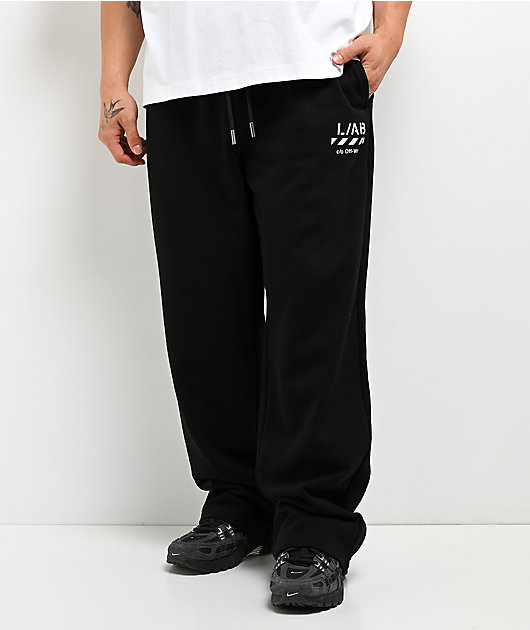 L/AB c/o Off-White™ Core Diagonal Black Relaxed Sweatpants