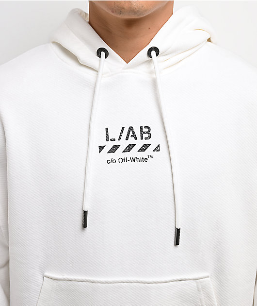 L/AB c/o Off-White™ Diagonal White Hoodie