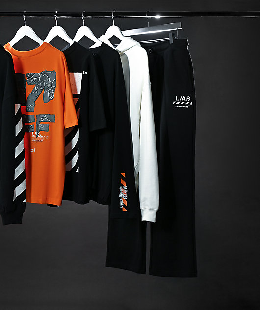 L/AB c/o Off-White™ Diagonal White Hoodie