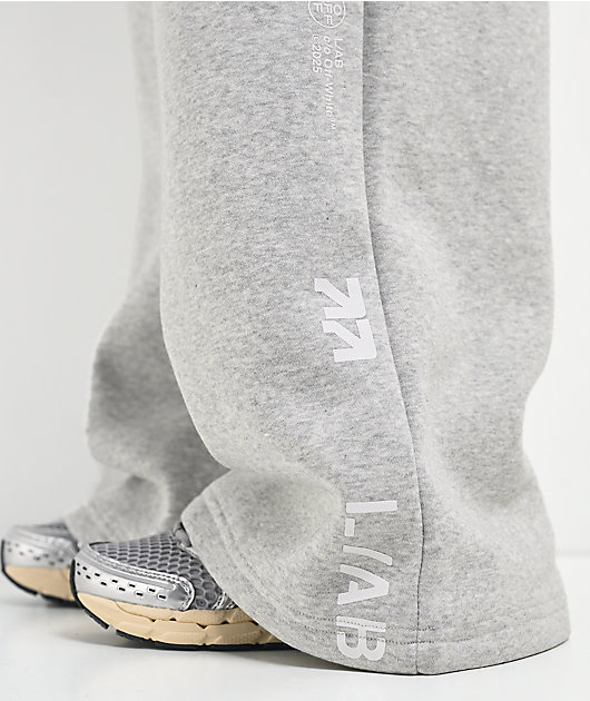 L/AB c/o Off-White™ Grey Wide Leg Sweatpants