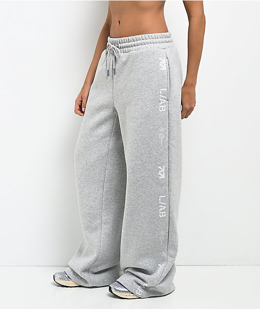 L/AB c/o Off-White™ Grey Wide Leg Sweatpants