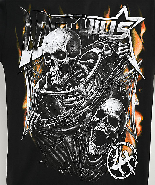 LOSTHILLS Skeleton Flame Black T-Shirt