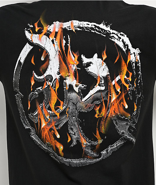 LOSTHILLS Skeleton Flame Black T-Shirt