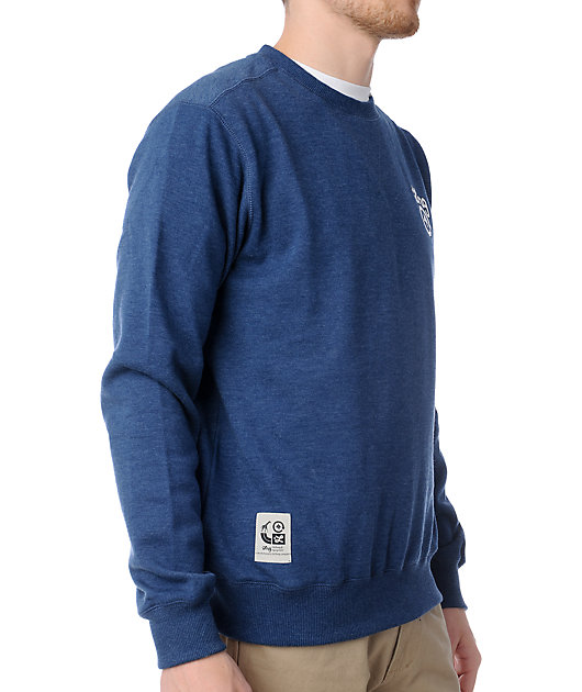 dark blue crew neck