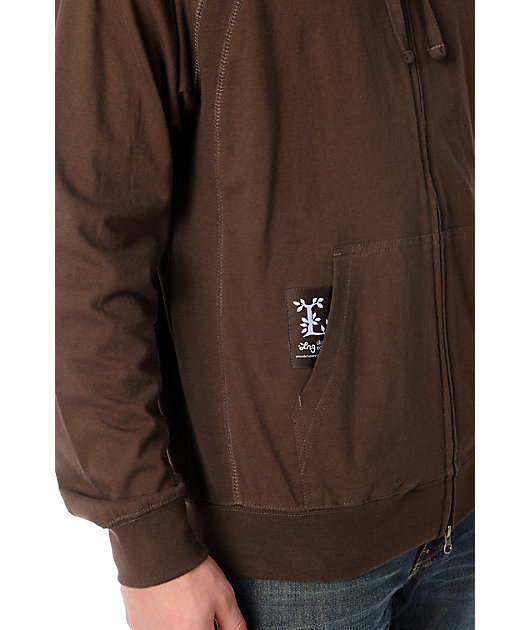 brown zip up