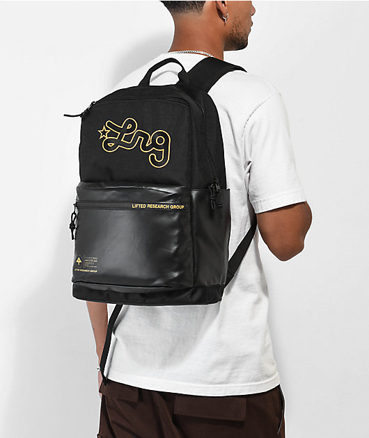 LRG Framework Black Gold Backpack Zumiez