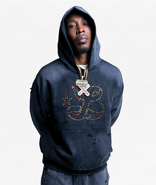 LRG Shine On Black Wash Hoodie | Zumiez
